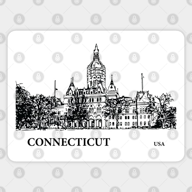 Connecticut State USA Sticker by Lakeric